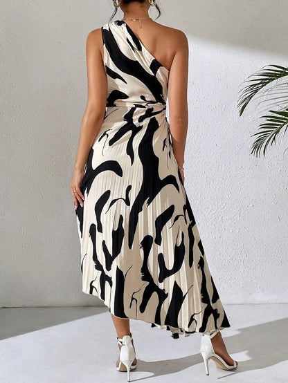 Asymmetrische Midi Jurk Chanely