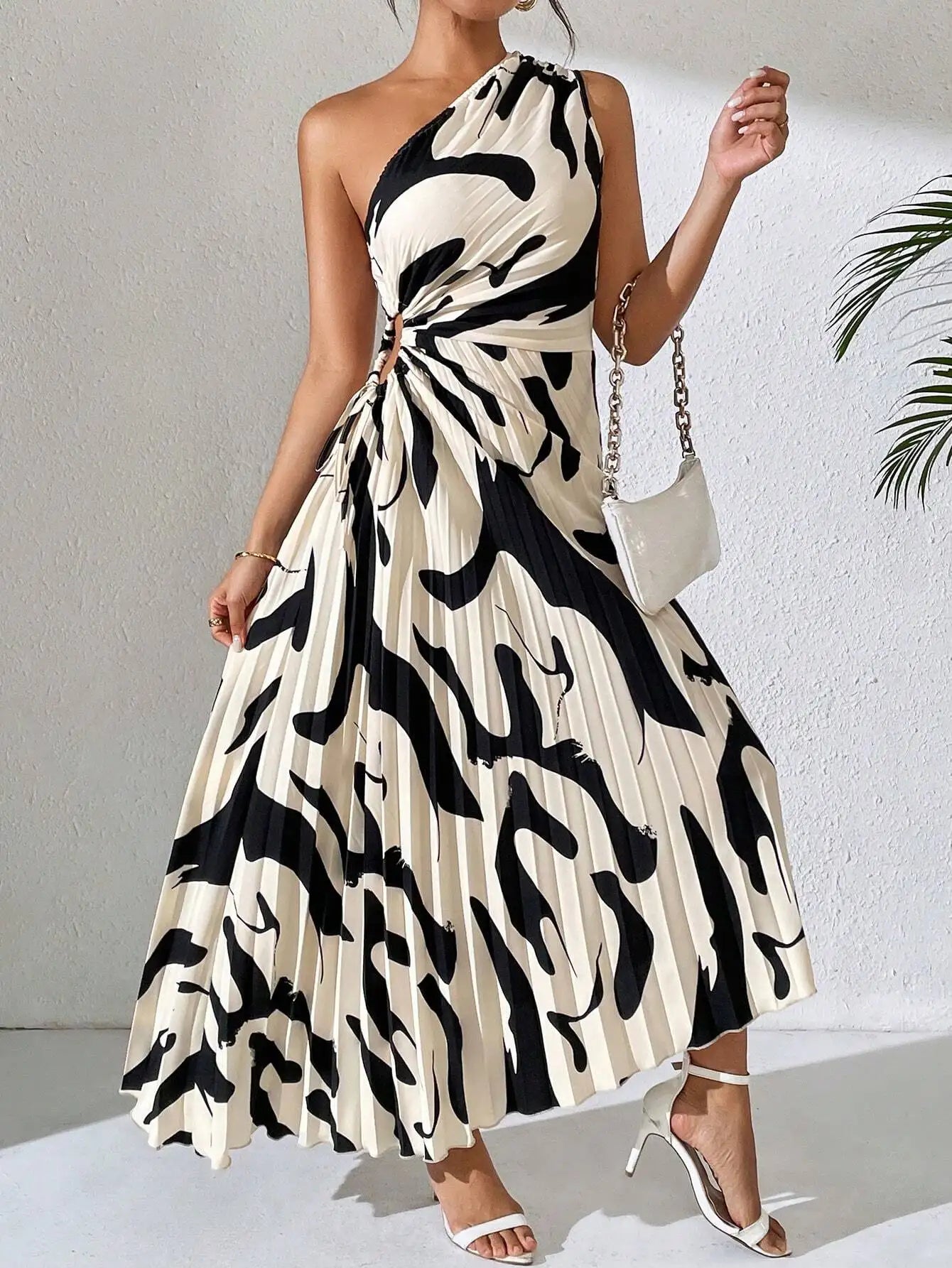 Asymmetrische Midi Jurk Chanely