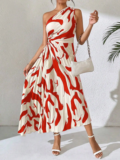 Asymmetrische Midi Jurk Chanely