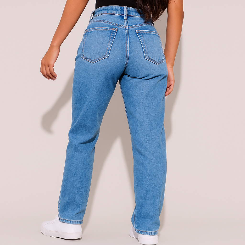 Jeansbroek Voor Dames Met Modelerend Effect Wide Leg Met Elastaan