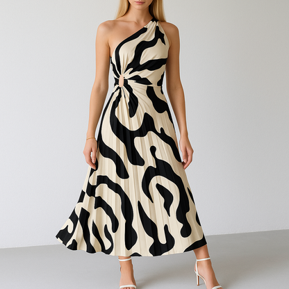 Asymmetrische Midi Jurk Chanely