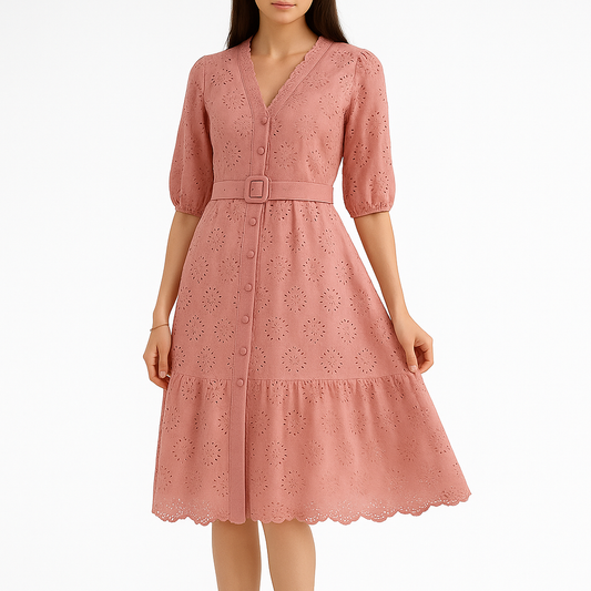 Midi Jurk Laise Zomerlook Voor Dames