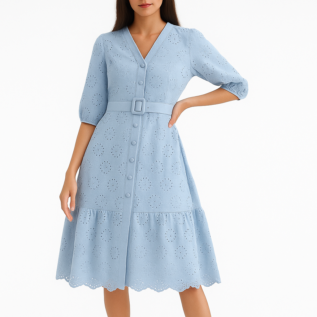 Midi Jurk Laise Zomerlook Voor Dames