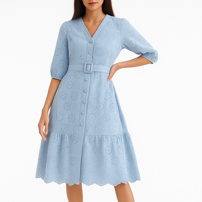 Midi Jurk Laise Zomerlook Voor Dames