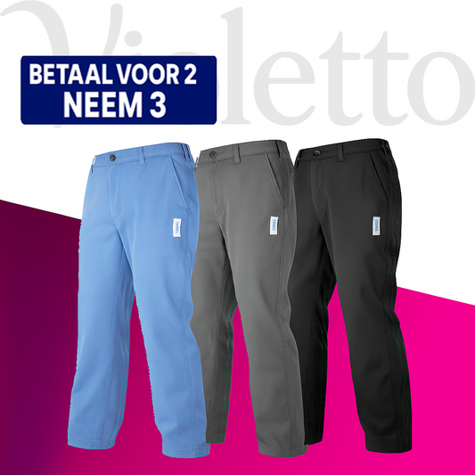 [BETAAL ER 2, NEEM ER 3] Damesbroek Aurora van Zijdejersey en Polyester
