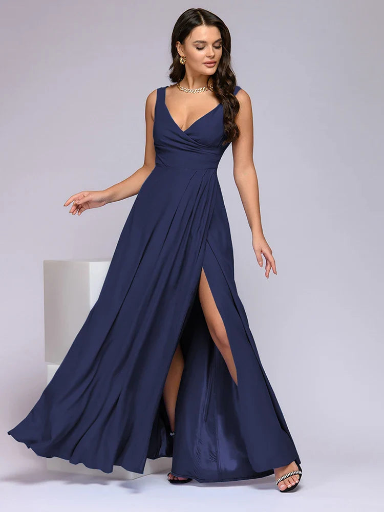 Lange Jurk Beatriz Met Vloeiende Rok | Perfect Voor Feesten En Bruiloften