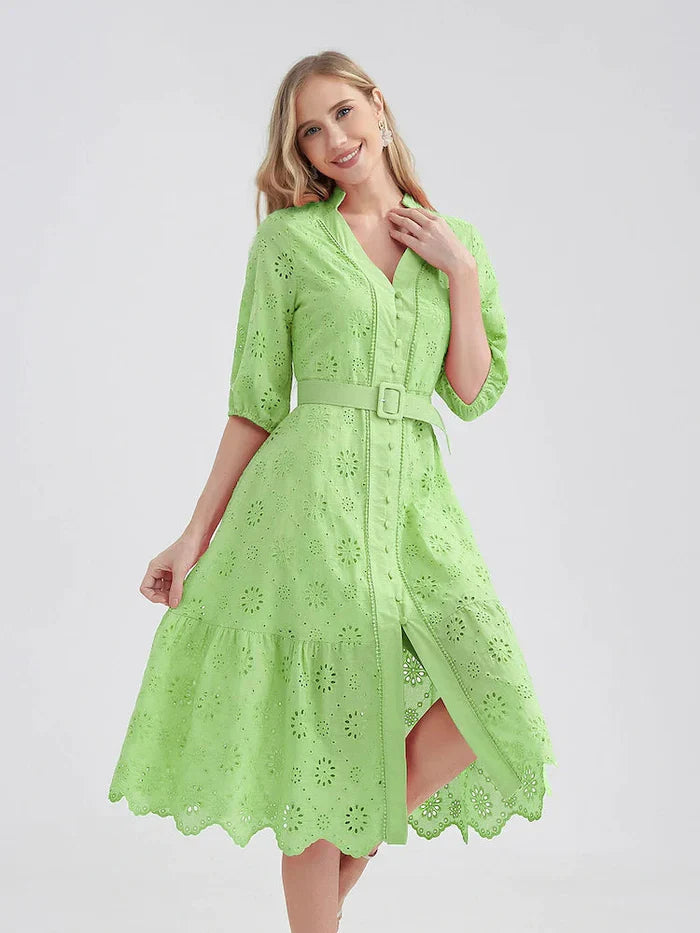 Midi Jurk Laise Zomerlook Voor Dames
