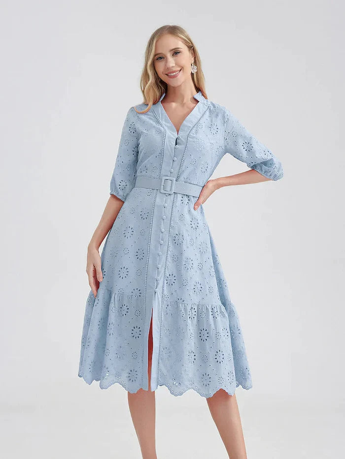 Midi Jurk Laise Zomerlook Voor Dames