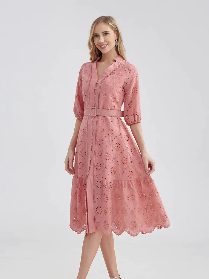 Midi Jurk Laise Zomerlook Voor Dames