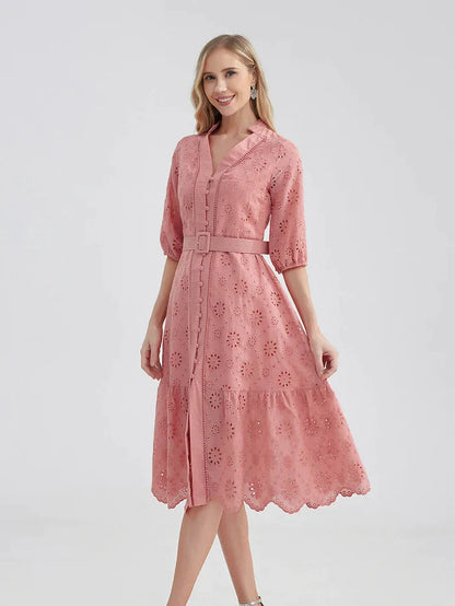 Midi Jurk Laise Zomerlook Voor Dames