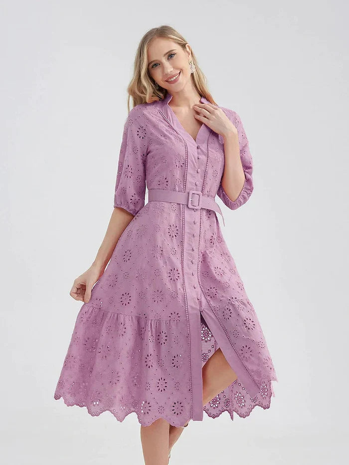 Midi Jurk Laise Zomerlook Voor Dames